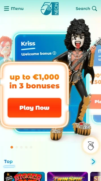 Neon54 Online Casino Mobile